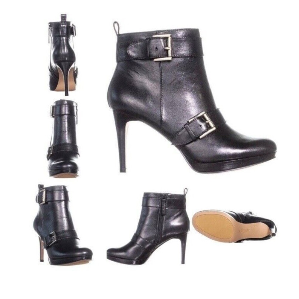 Nine West Electric Platform Ankle Boots Black SZ 9